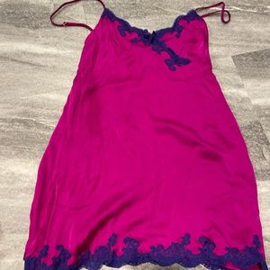 Stunning satin slip by AP in fuschia purple